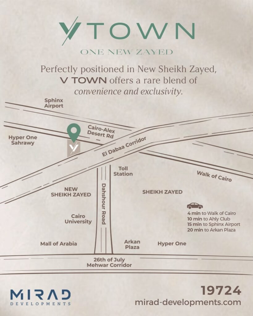 موقع V Town على الخريطة